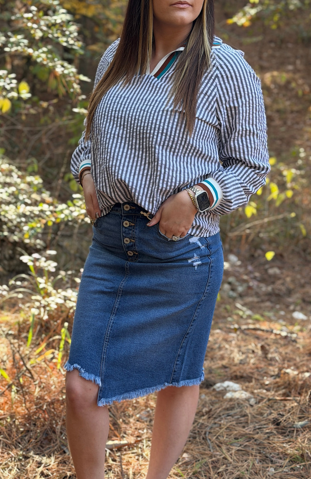 The Sarah Short Denim Skirt