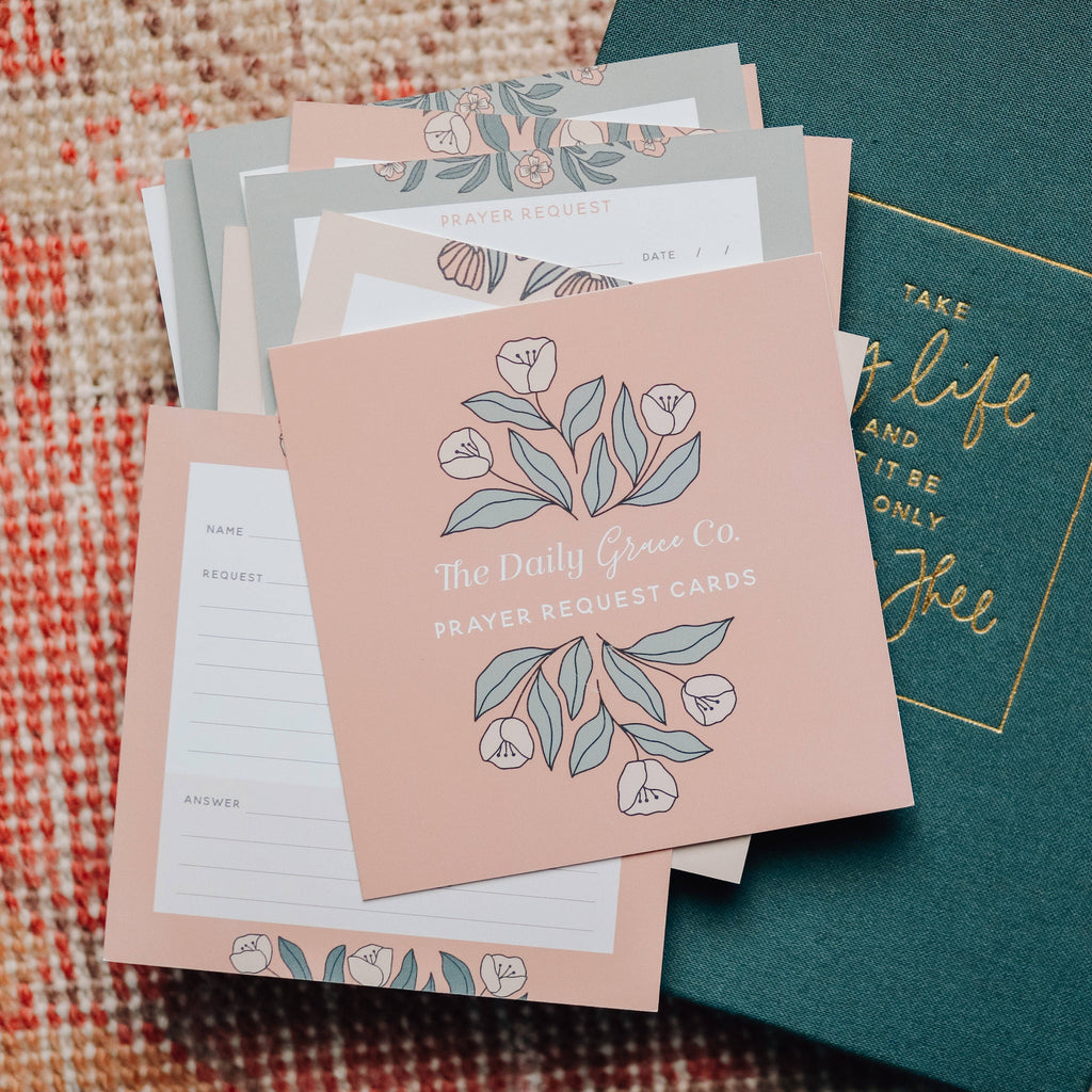 Prayer Request Cards | Teal Floral