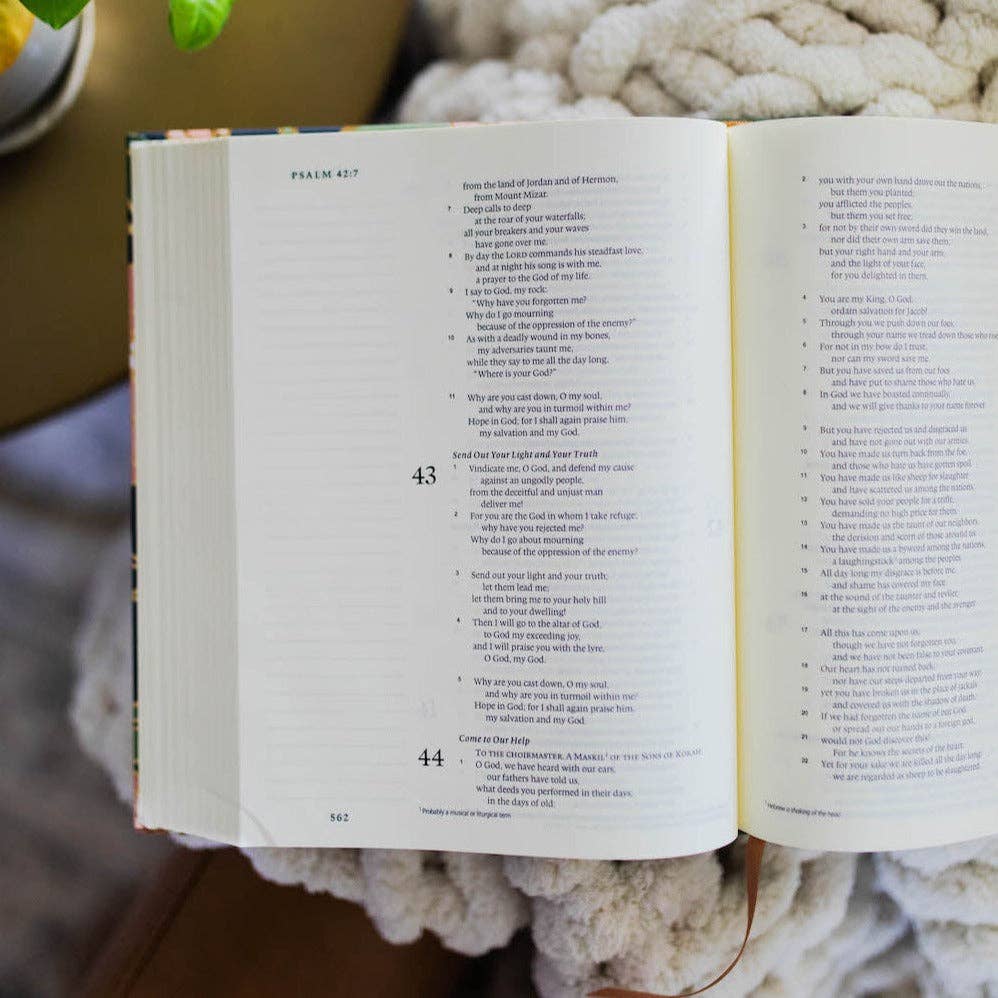 ESV Single Column Journaling Bible | Stained Glass Blooms