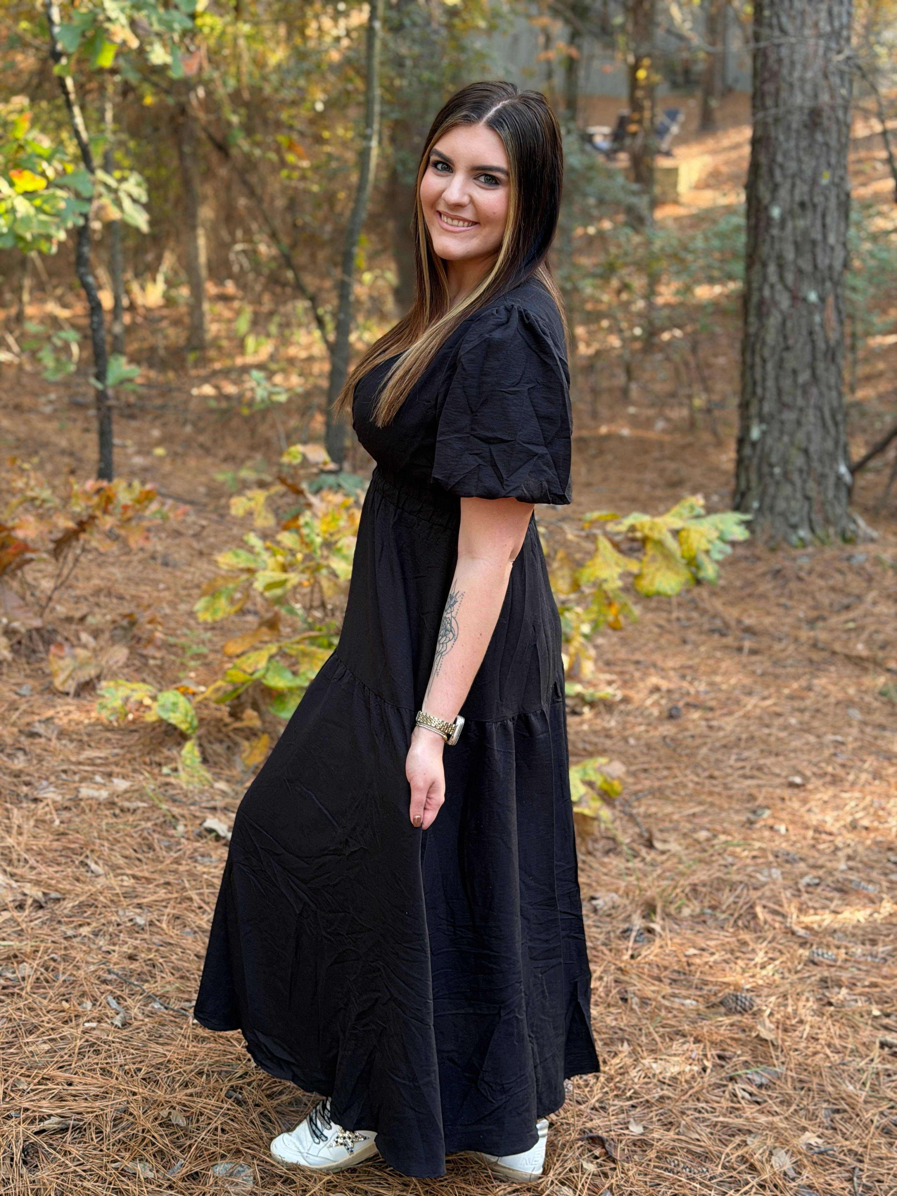 The Hannah Bubble Sleeve Dress