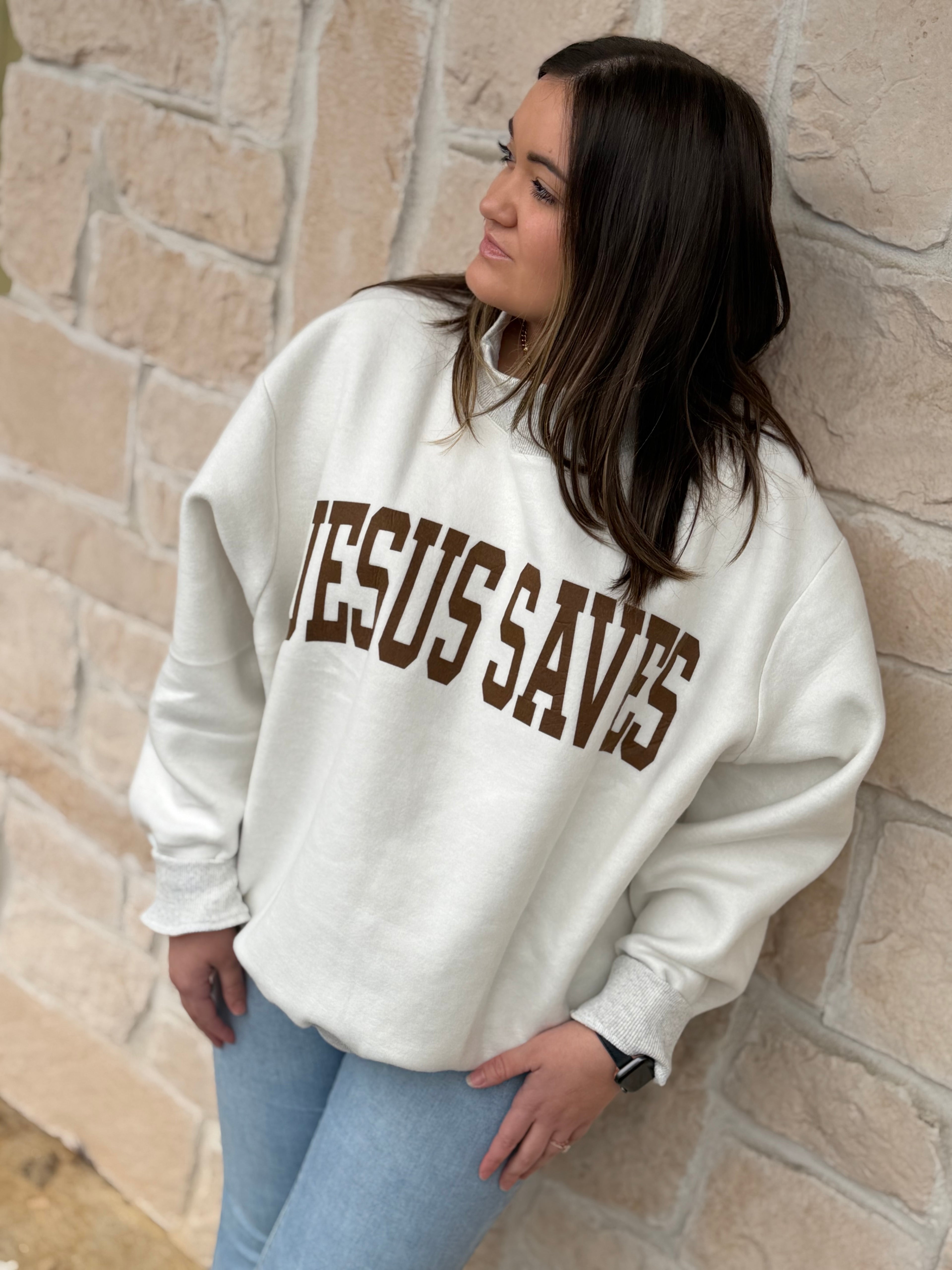 Jesus Saves Reversible Sweatshirt