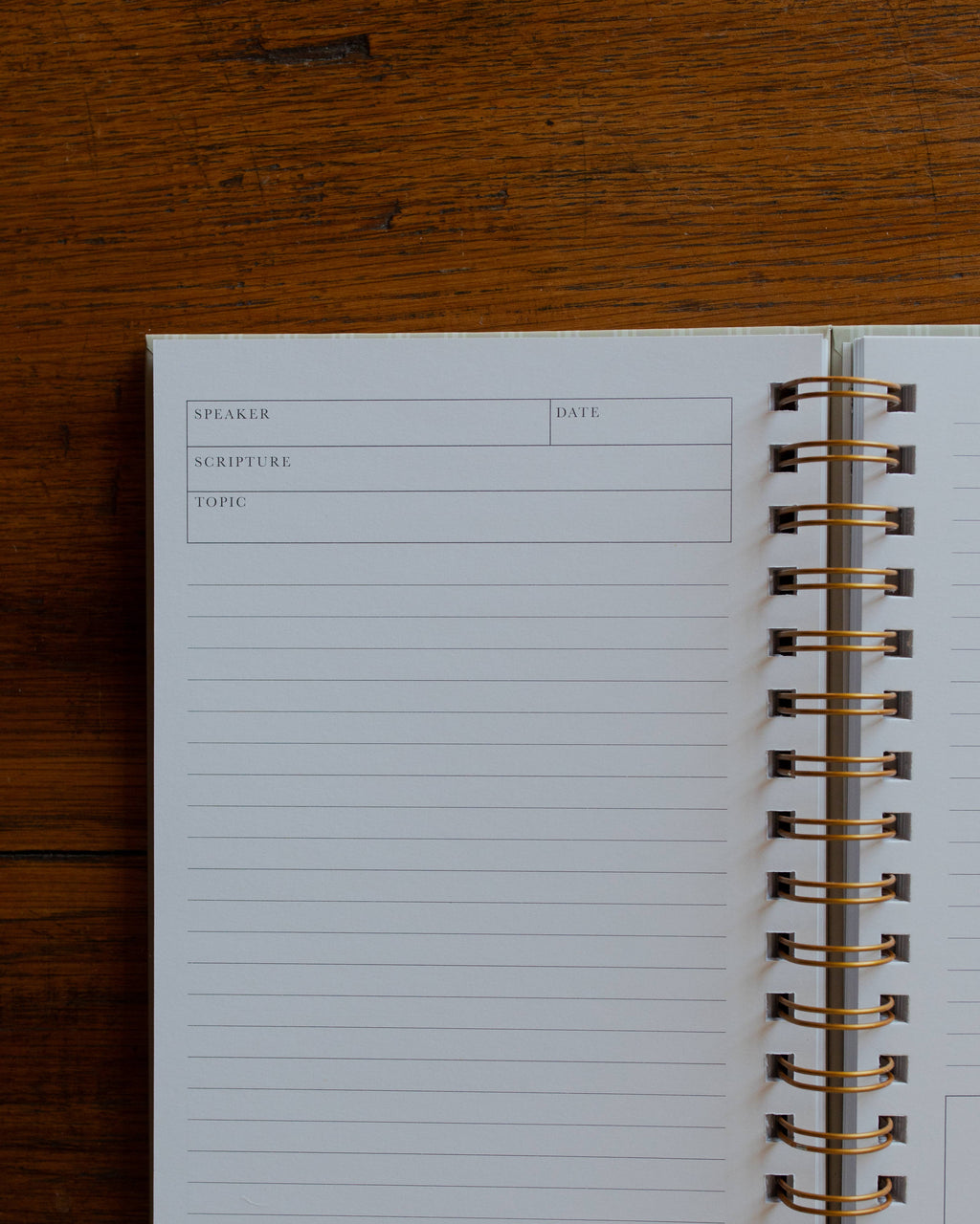 Sermon Notes Journal Pale Stripes