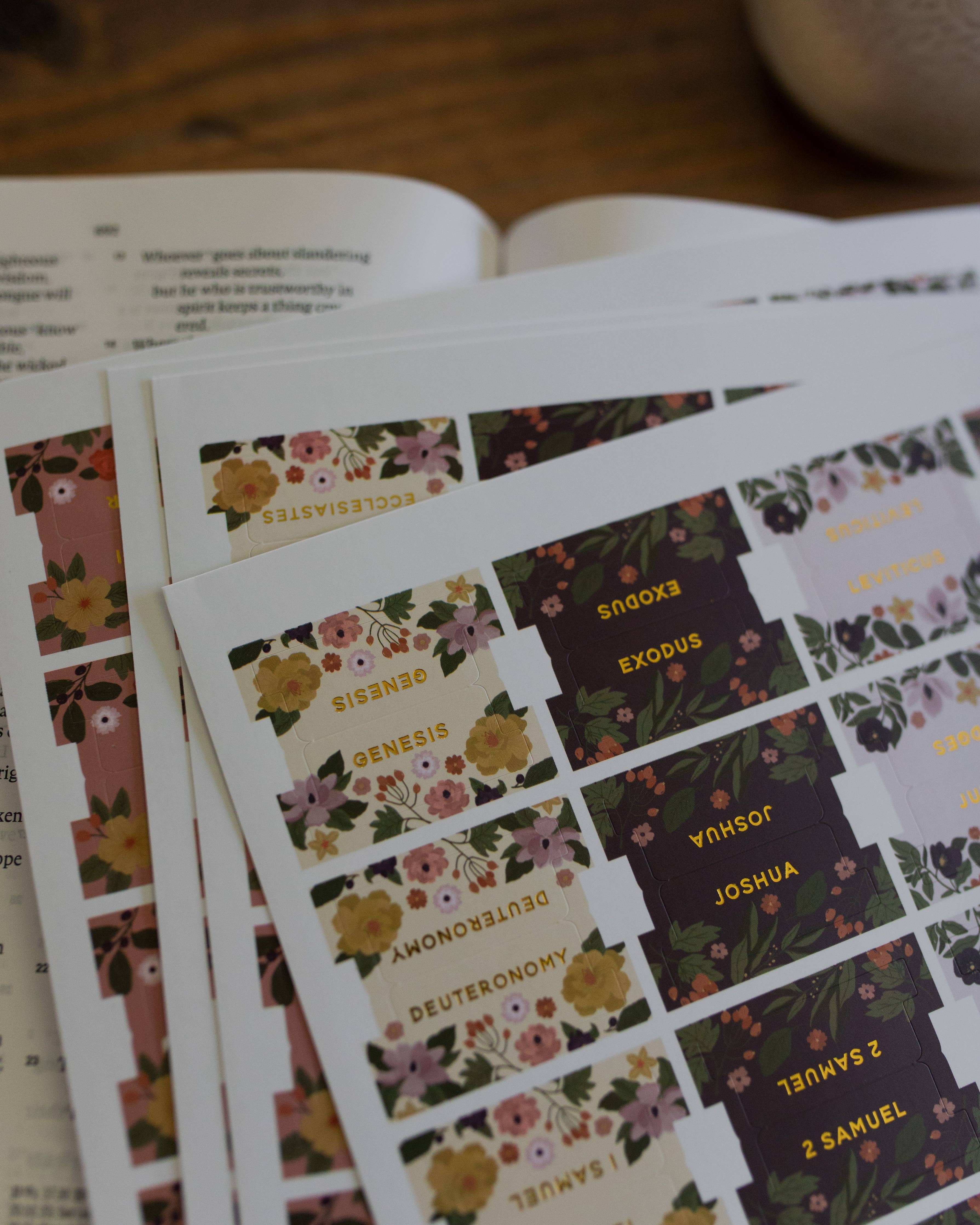 Magnolia Floral Bible Tabs