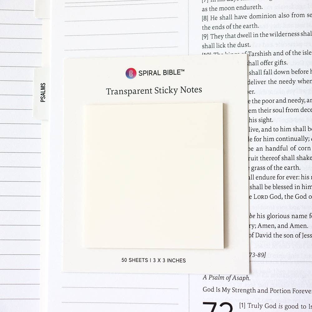 Bible Transparent Sticky Notes
