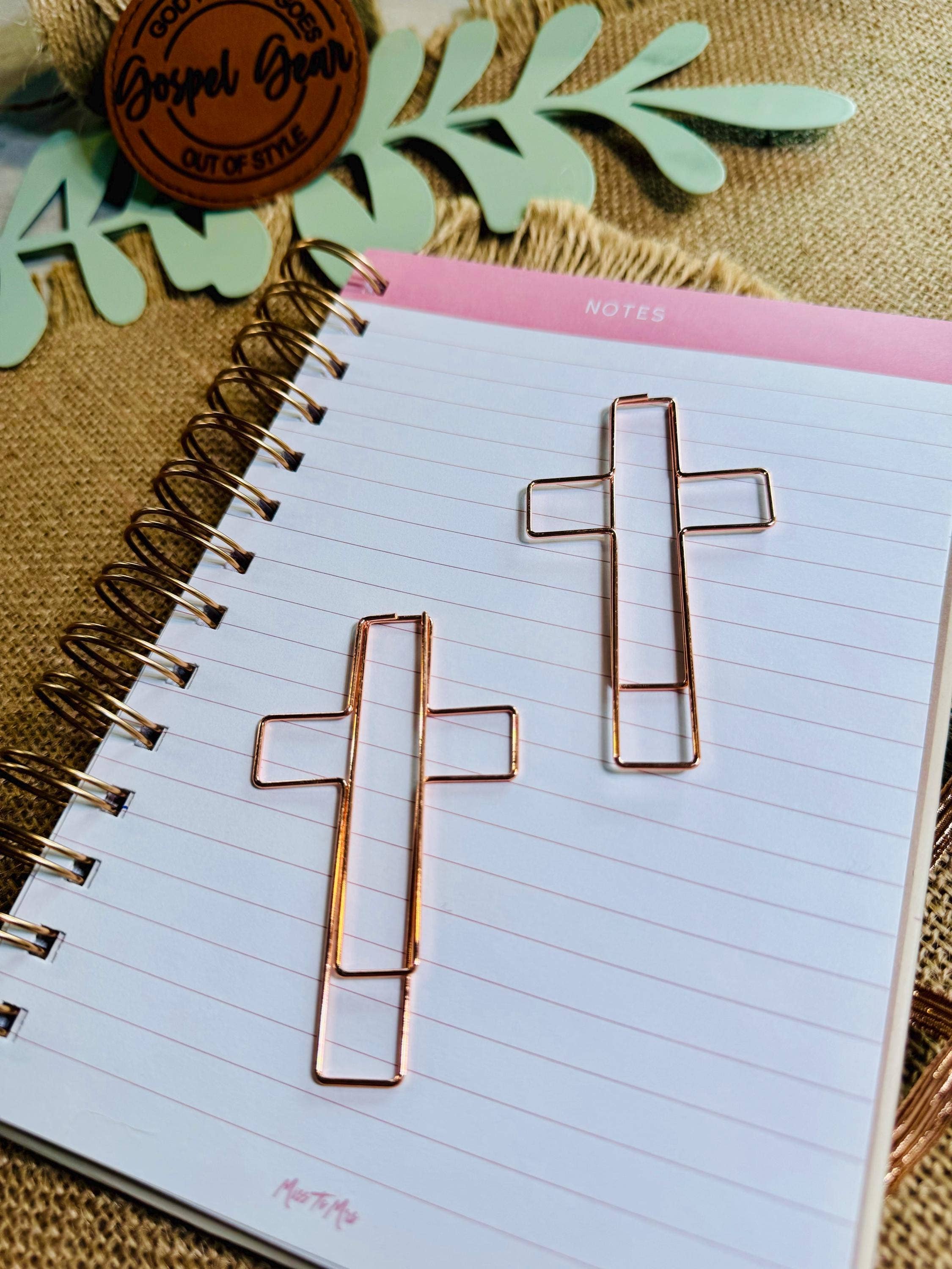 Jumbo Cross Bookmark Paperclips