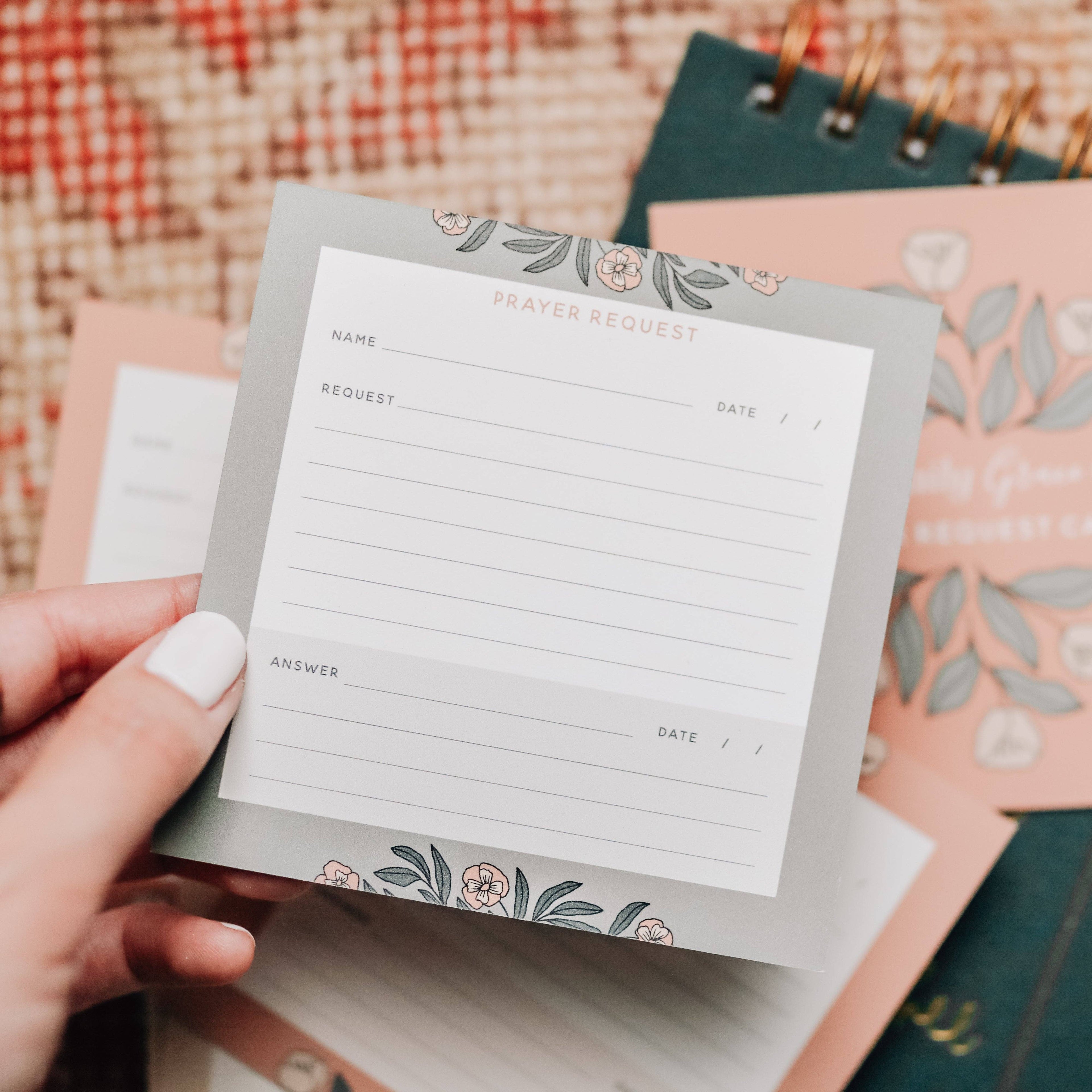 Prayer Request Cards | Teal Floral